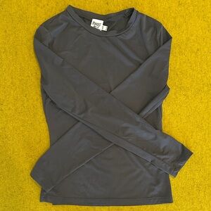 Princess Polly Long Sleeve Crewneck Top - Charcoal